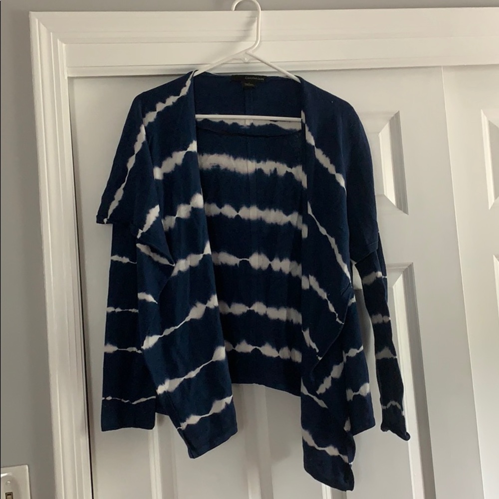 Navy and White Calvin Klein Sweater